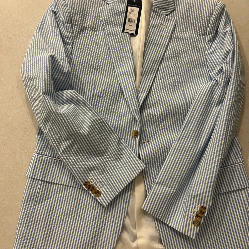 Vineyard Vines Men’s Blue Striped Blazer